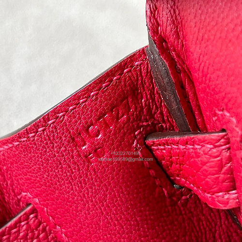 Hermès Birkin 25/30/35cm, handcrafted with togo  leather – Flag Red