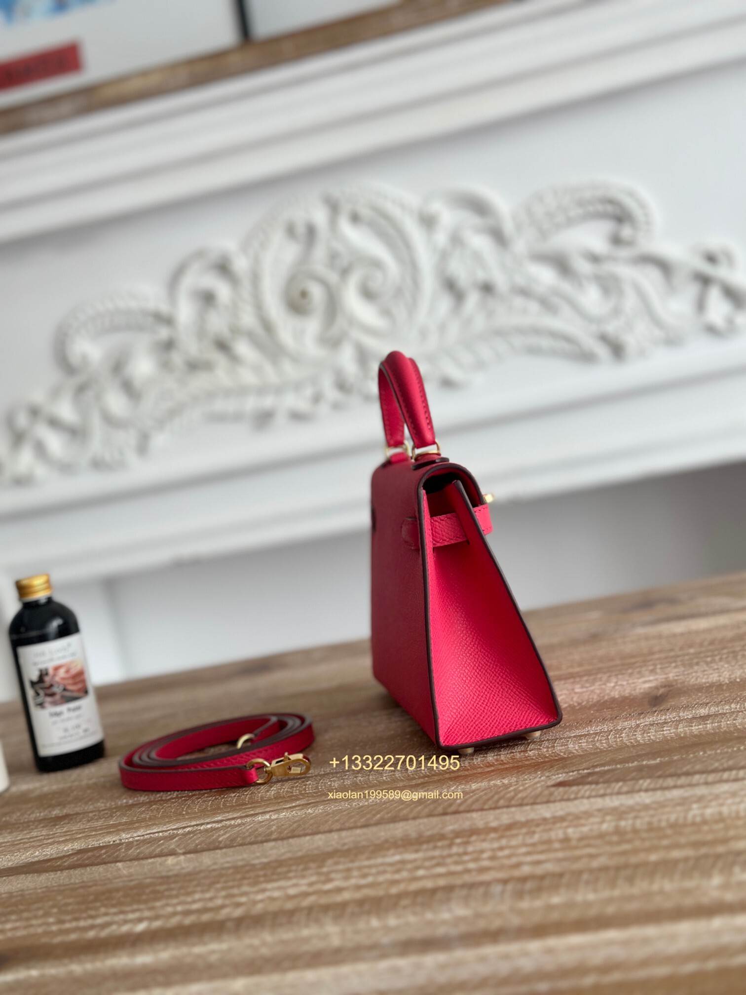 Hermès Epsom Leather Mini Kelly II in Hot Pink Purely Handcrafted with Waxed Thread Stitching, High-End Customization