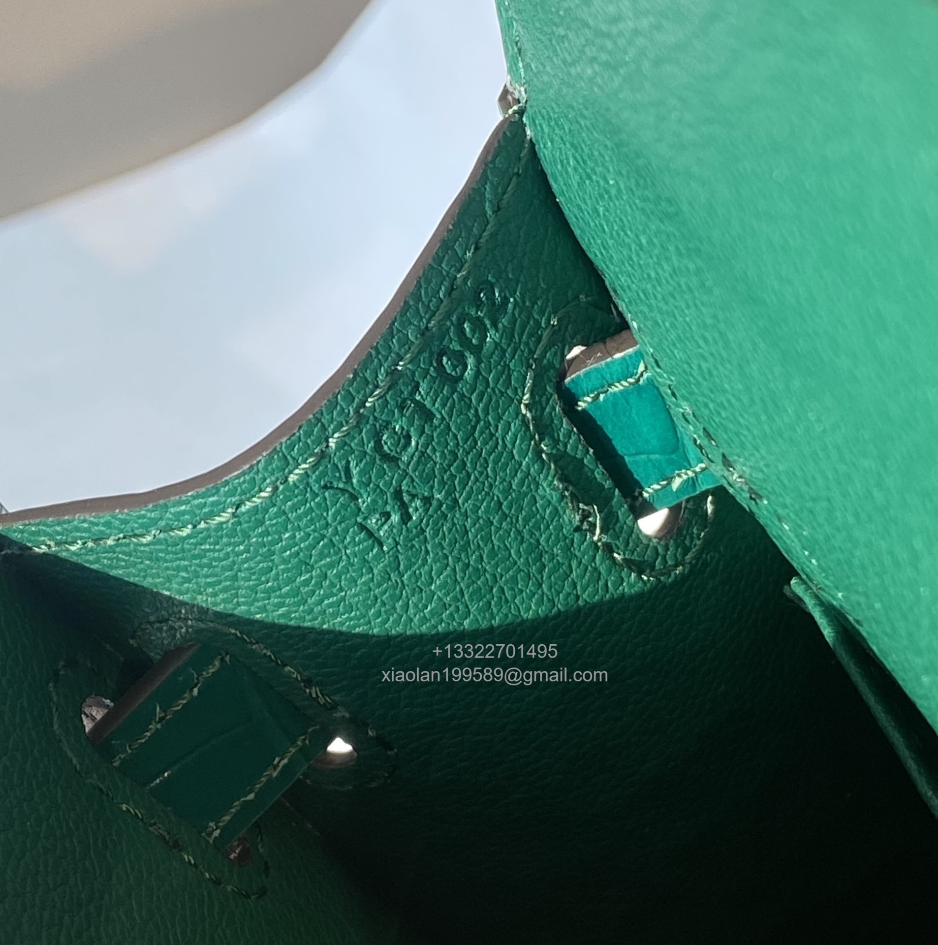 Hermès Mini Kelly in Crocodile Leather, Fully Handmade Premium Private Customization –Emerald Green