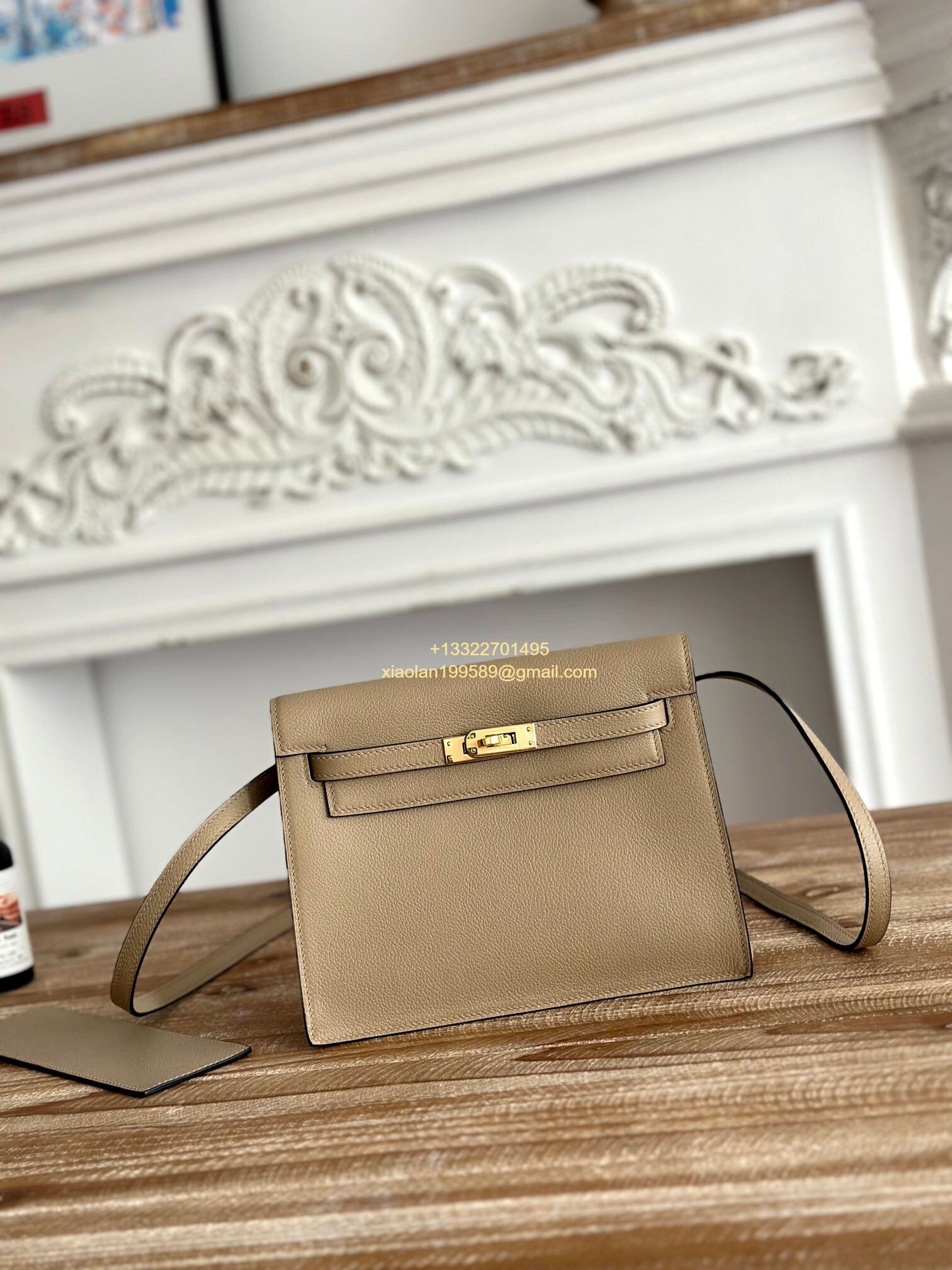 Hermès Swift Kelly Danse Bag in Milk Tea, Fully Handmade High-end Customization.