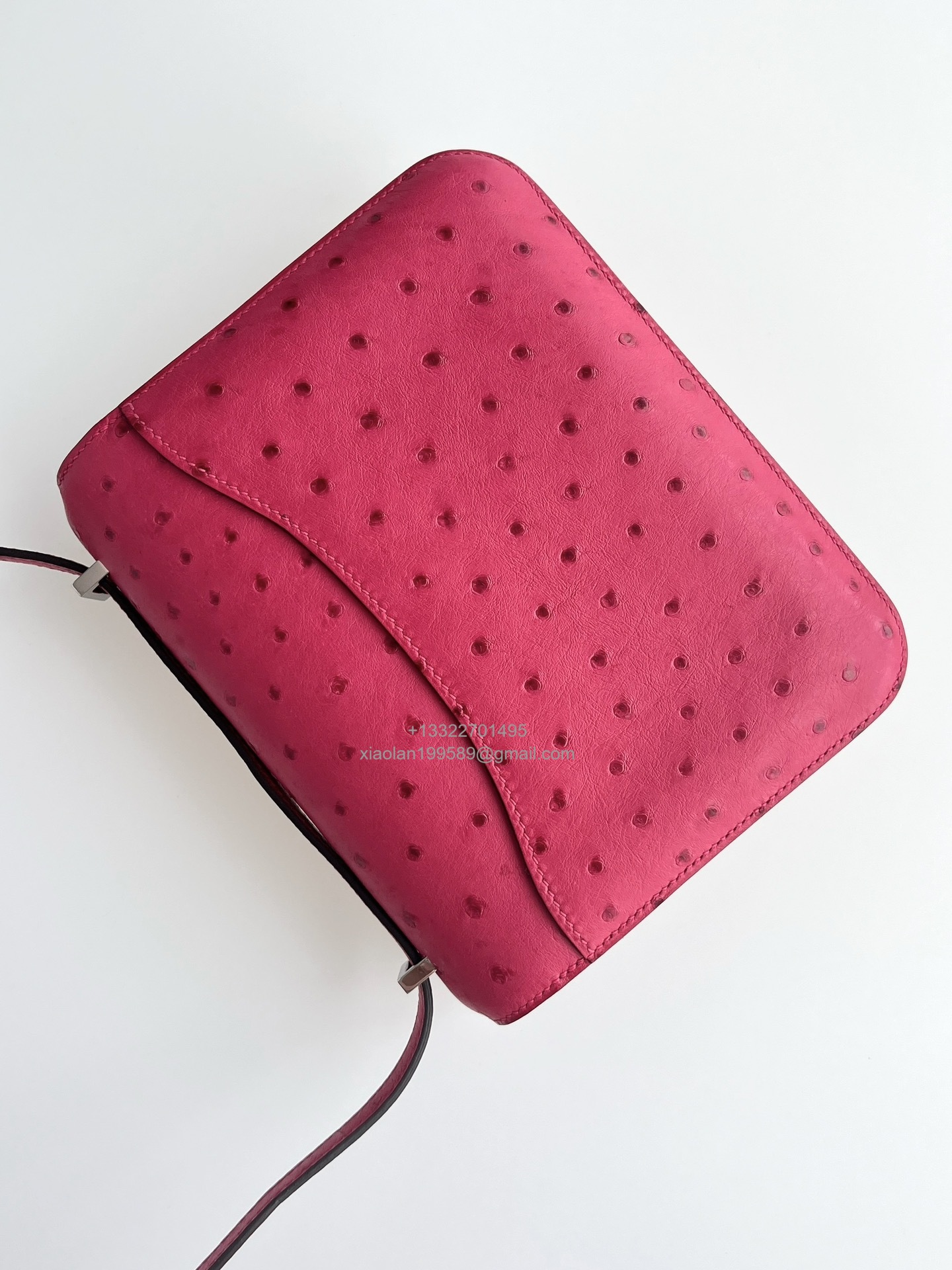Hermès Constance 18/24 in Ostrich Leather, Premium Fully Handmade Exclusive Customization – Peach Pink