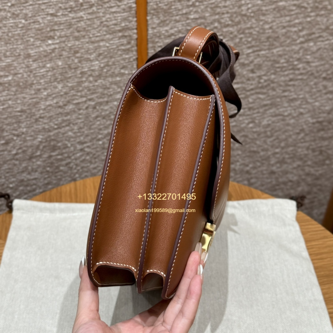 Hermès Constance 18/24 in Gold Brown Swift leather, purely handcrafted, high-end customization edition.