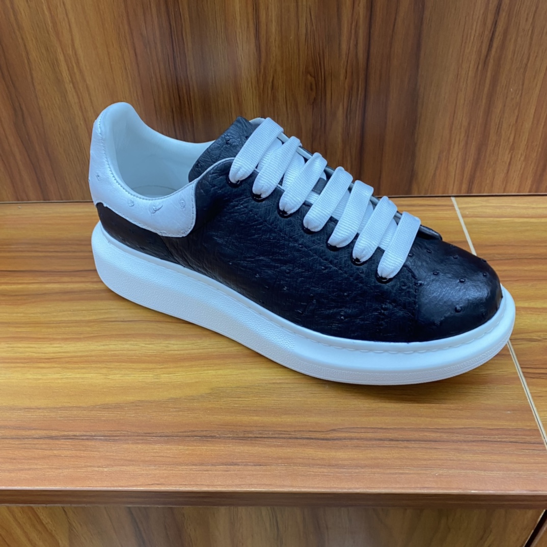 Handcrafted Luxury Private Customization High-Quality Ostrich Leather Sneakers