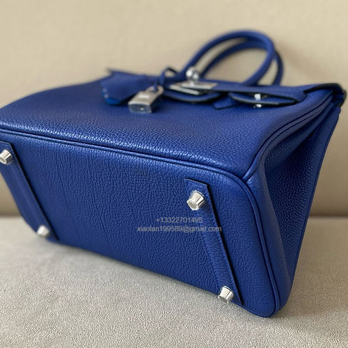 Hermès Birkin 25/30/35cm, handcrafted with togo  leather –Electric Blue