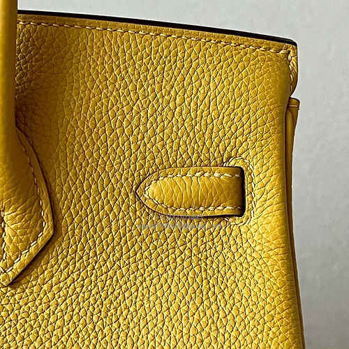 Hermès Birkin 25/30/35cm, handcrafted with togo  leather –Amber Yellow
