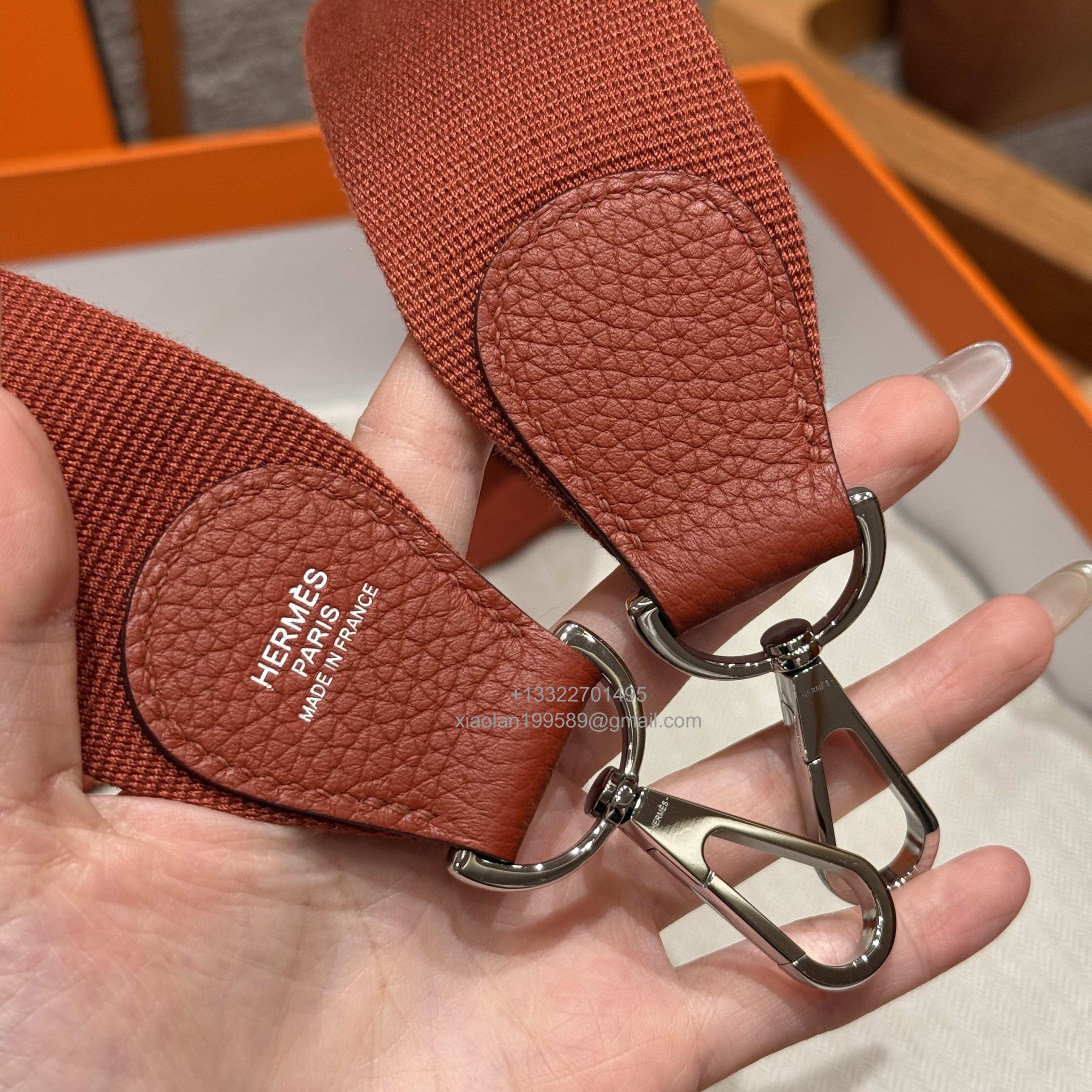 Hermès Evelyne Bag in Clemence Leather, Premium Handcrafted Customization – Cuivre.