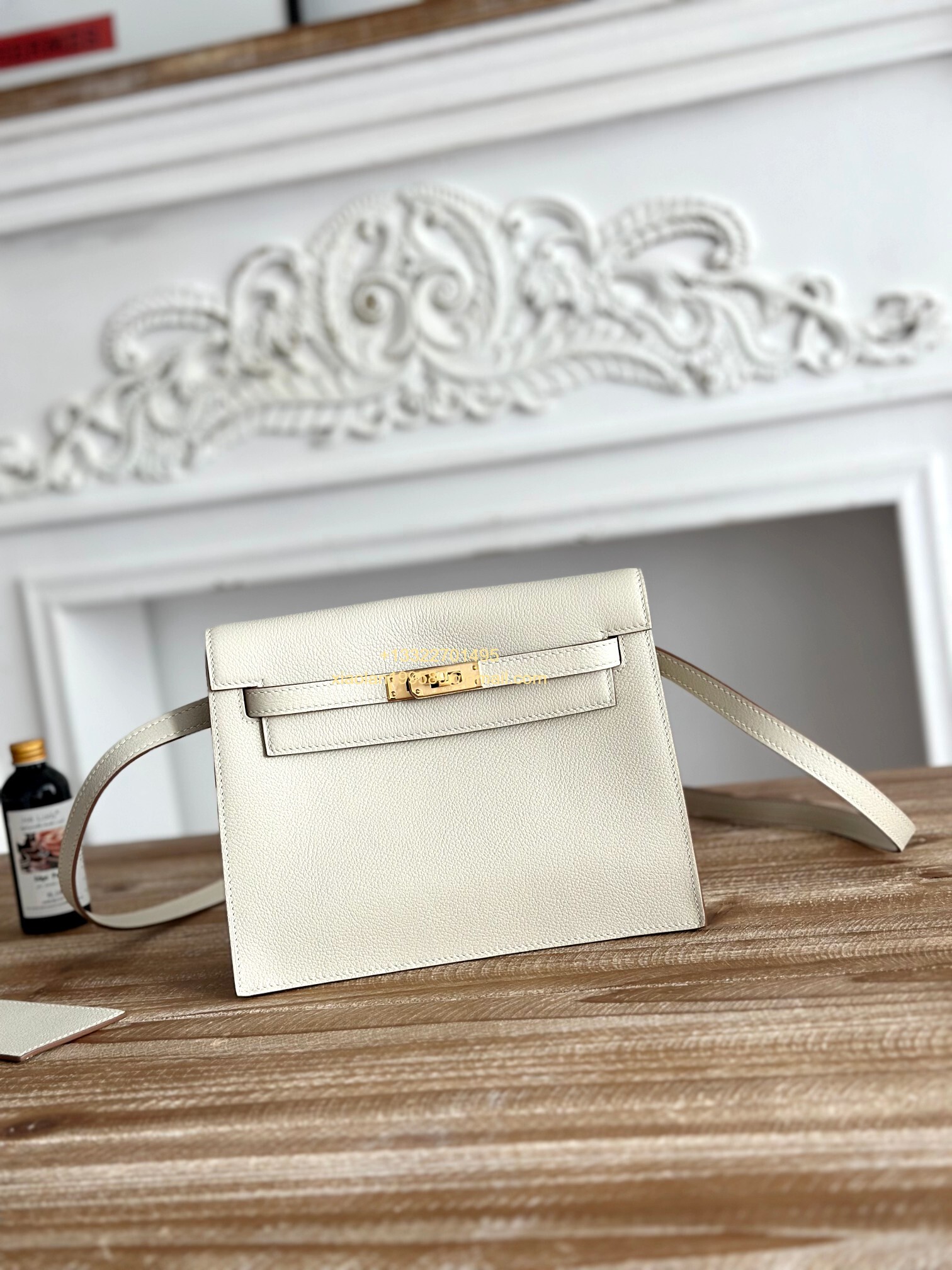 Hermès Swift Kelly Danse Bag in Milky White, Fully Handmade High-end Customization.
