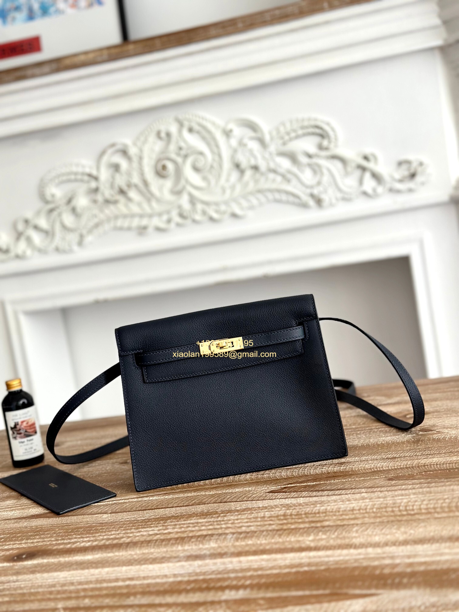 Hermès Swift Kelly Danse Bag in Black, Fully Handmade High-end Customization.