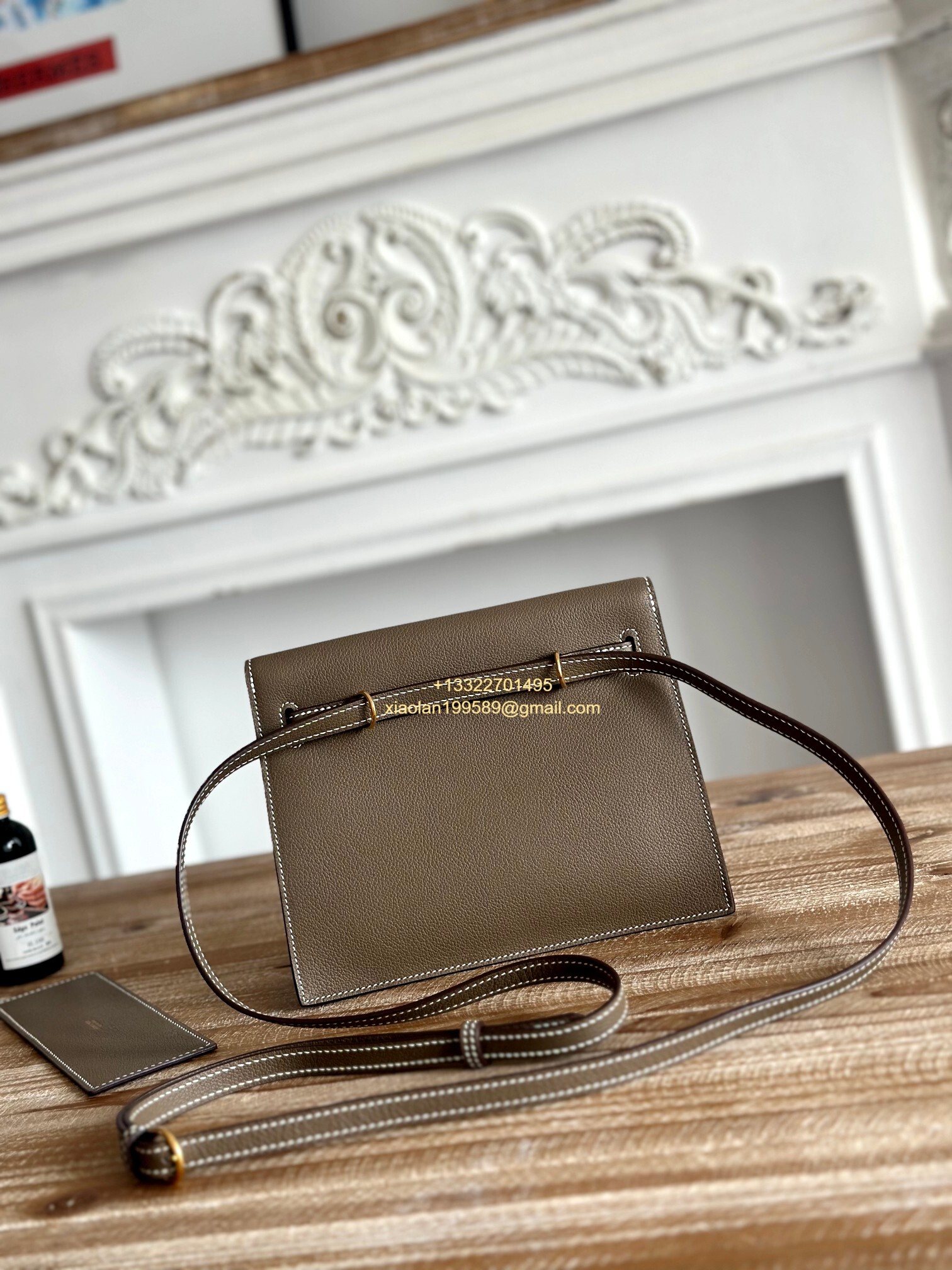 Hermès Swift Kelly Danse Bag in Elephant Grey, Fully Handmade High-end Customization.