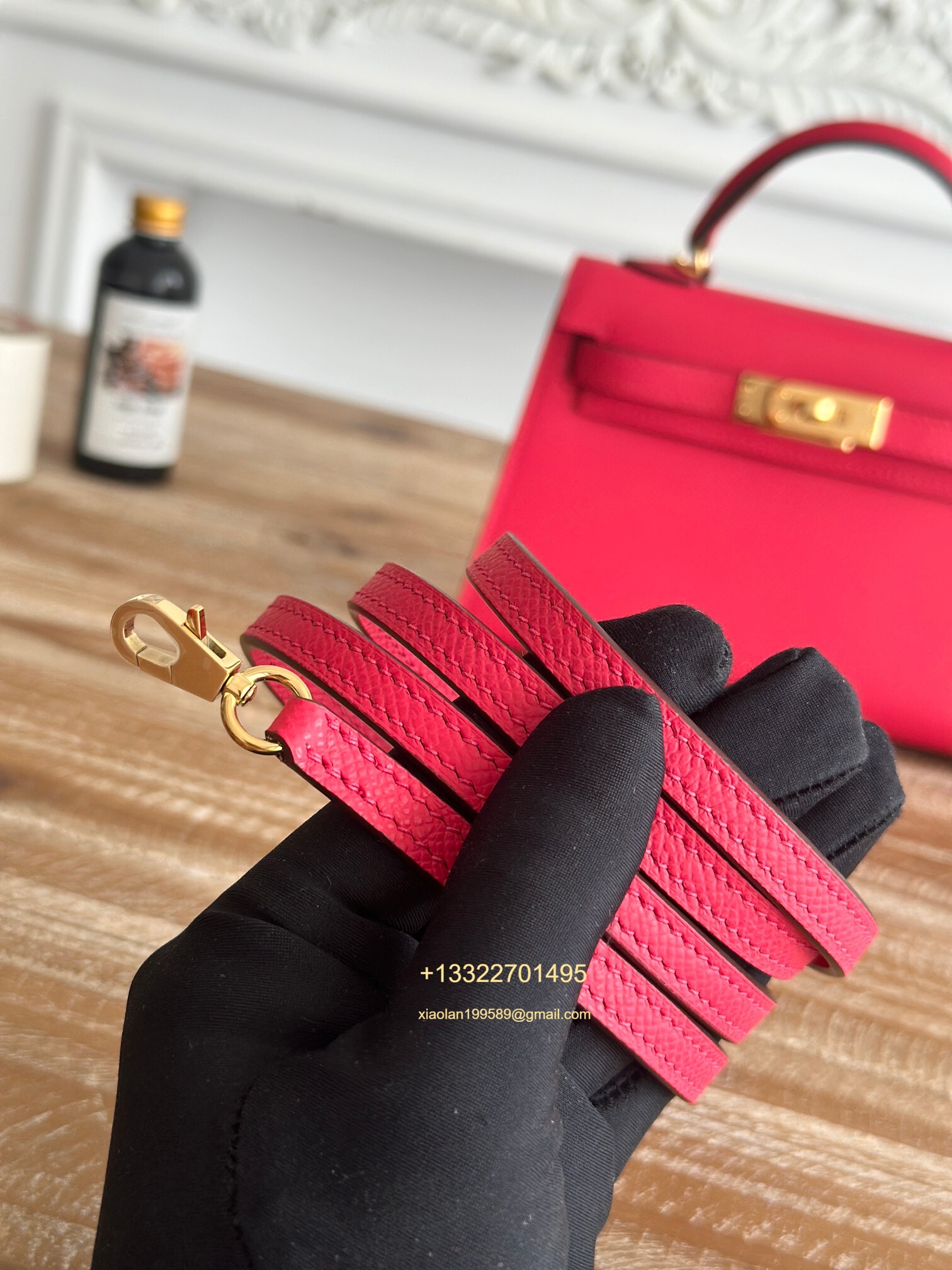 Hermès Epsom Leather Mini Kelly II in Hot Pink Purely Handcrafted with Waxed Thread Stitching, High-End Customization