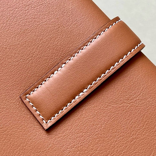 Hermes Jige Elan Clutch 29 in Gold Brown Swift Leather
