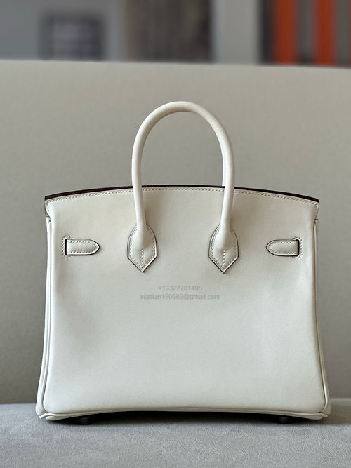 Hermès Birkin 25/30/35cm, handcrafted with imported French SWIFT leather – Cream White