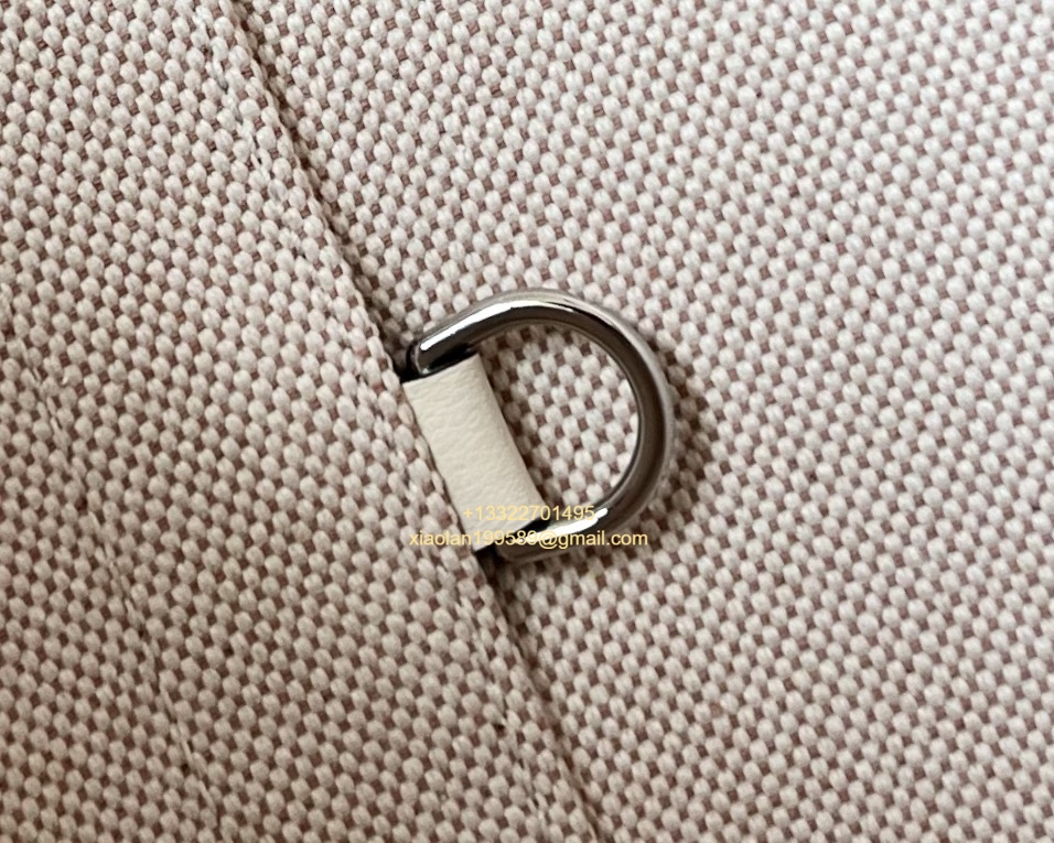 Hermès Steeple 25 Bag in H Canvas and Swift Calfskin – Cement Gray / CK37 Gold Brown.