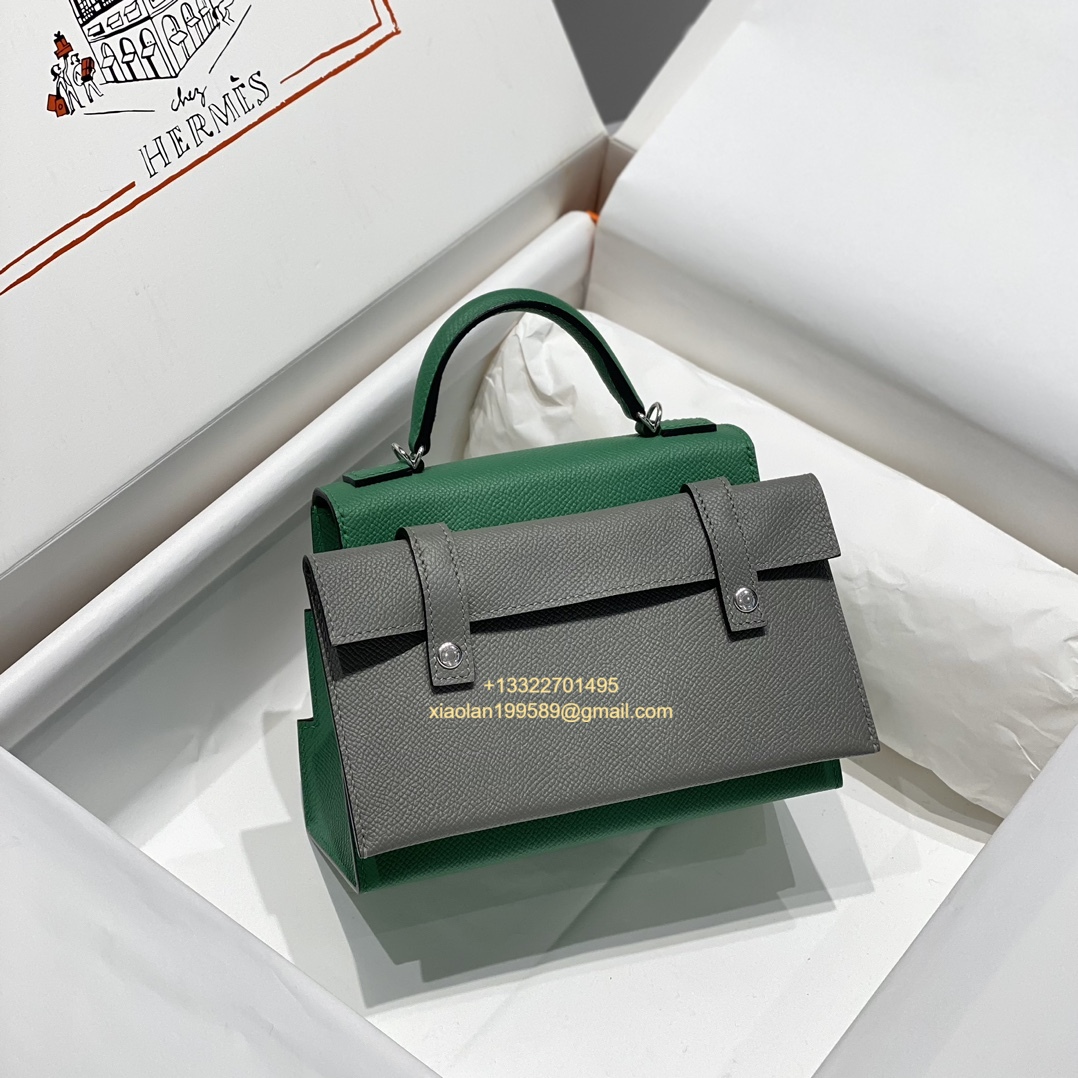 Hermès Kelly Doll Quelle Idole Picto Bag, Limited Edition in Velvet Green.