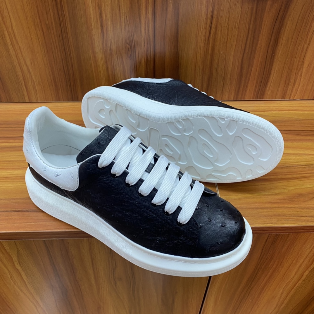 Handcrafted Luxury Private Customization High-Quality Ostrich Leather Sneakers