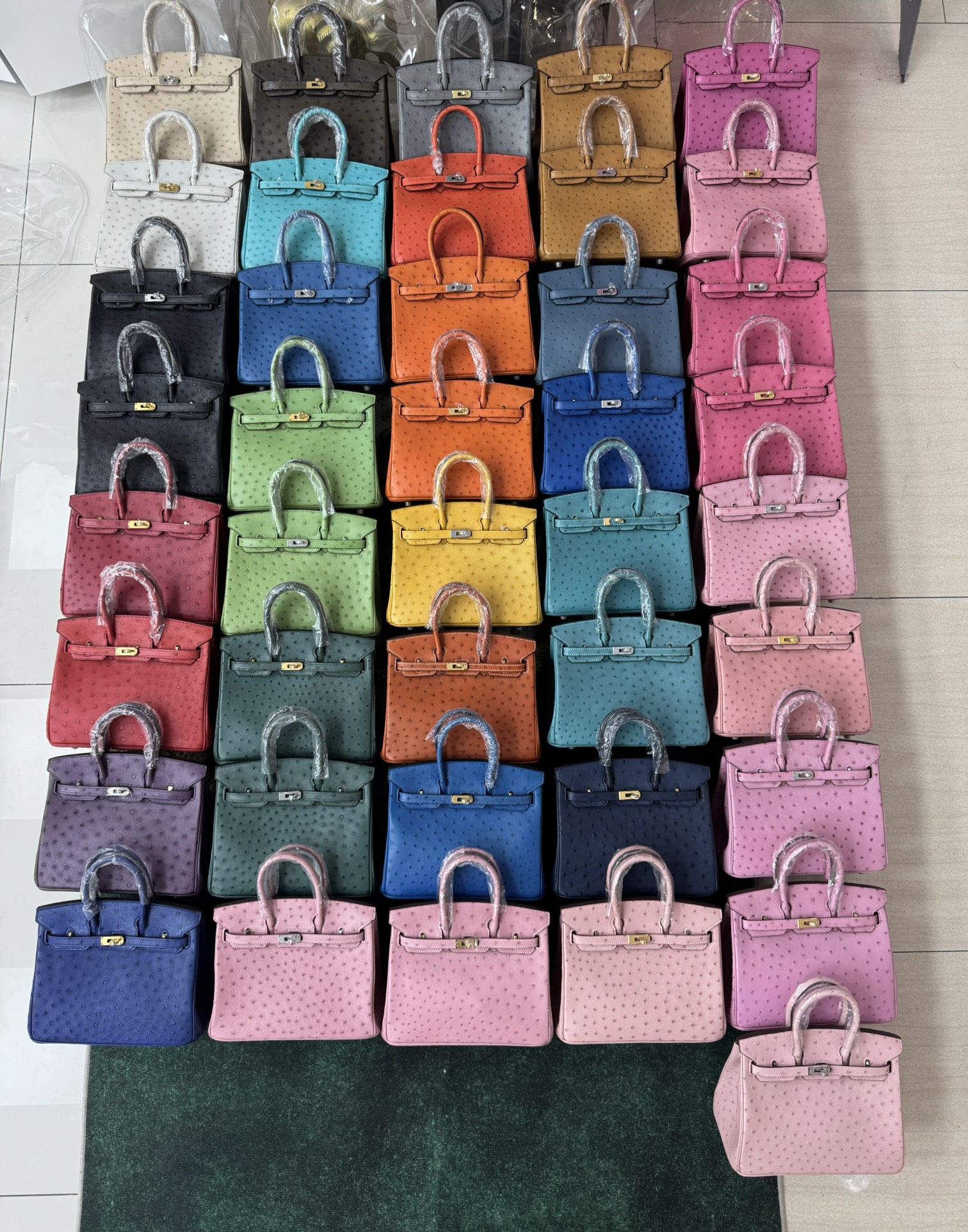 Birkin 25/30/35cm South African KK Ostrich Leather, Premium Fully Handcrafted Exclusive Custom –i2/nata