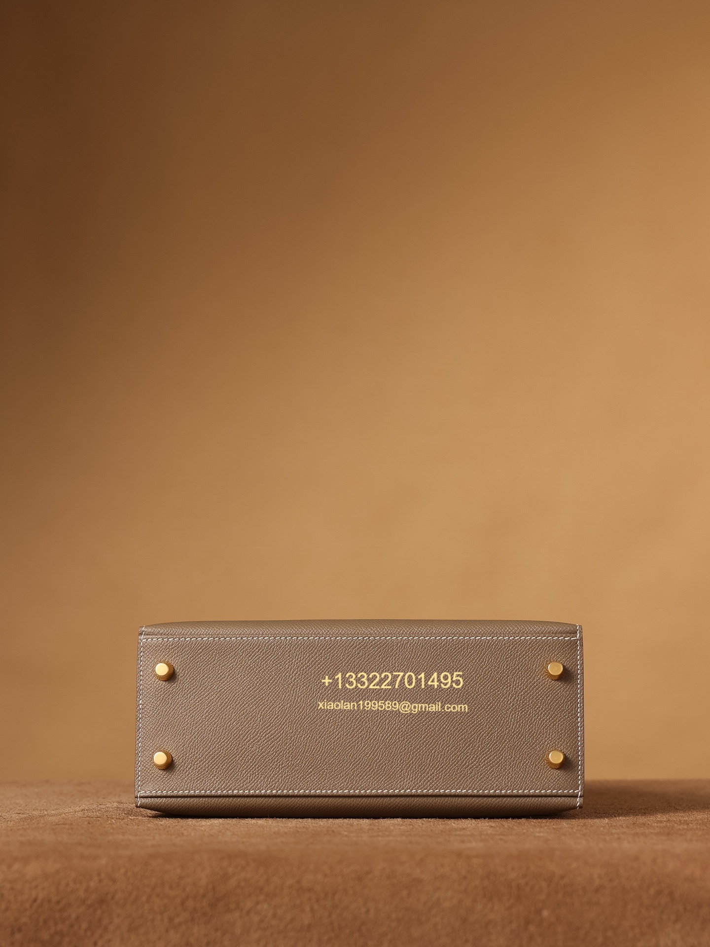 Hermès Kelly Handbag in Elephant Gray Epsom Cowhide Leather, Purely Handcrafted, High-End Customization Edition