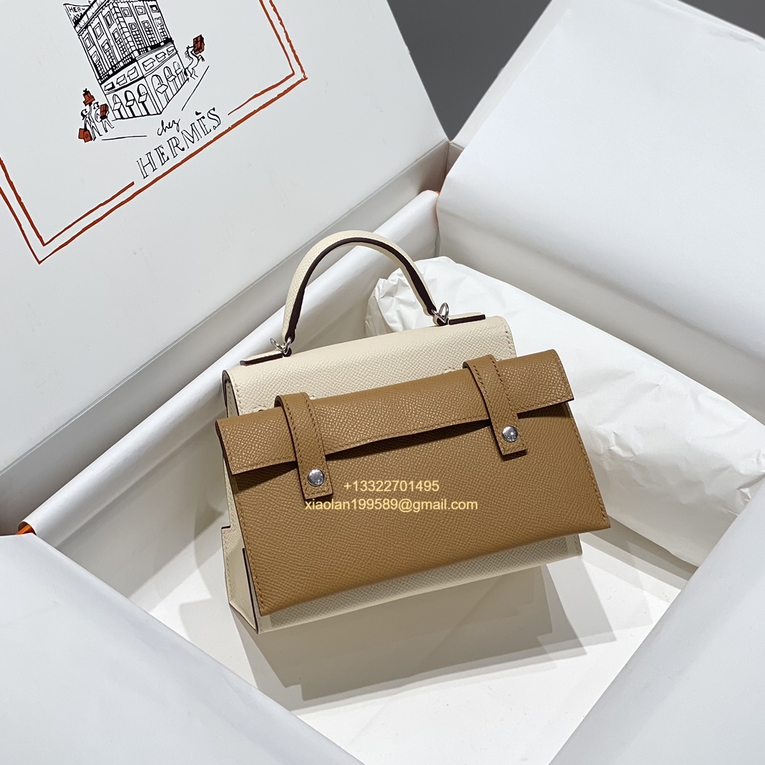 Hermès Kelly Doll Quelle Idole Picto Bag, Limited Edition in Creamy White.