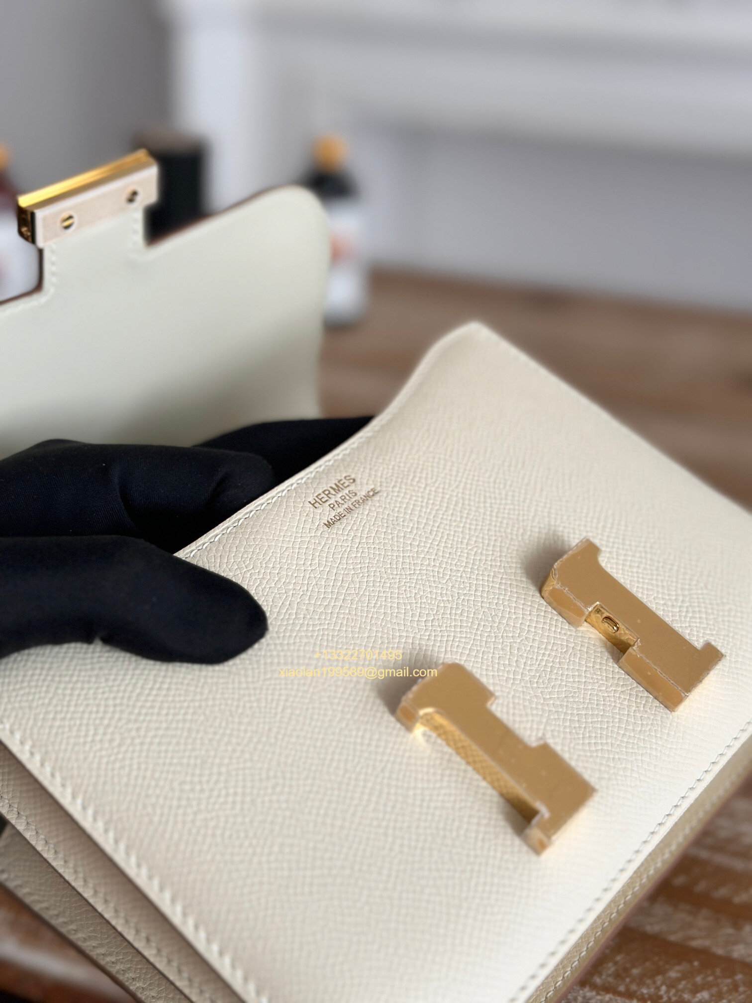 Hermès Constance 18/24 in Milkshake White Epsom leather, purely handcrafted, high-end customization edition.