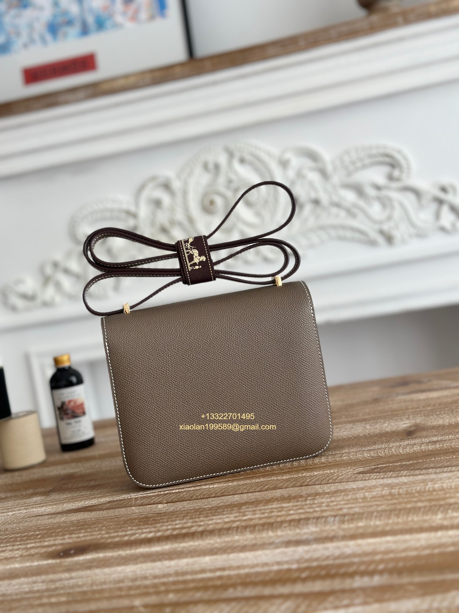 Hermès Constance 18/24 in Etoupe Grey Epsom leather, purely handcrafted, high-end customization edition.