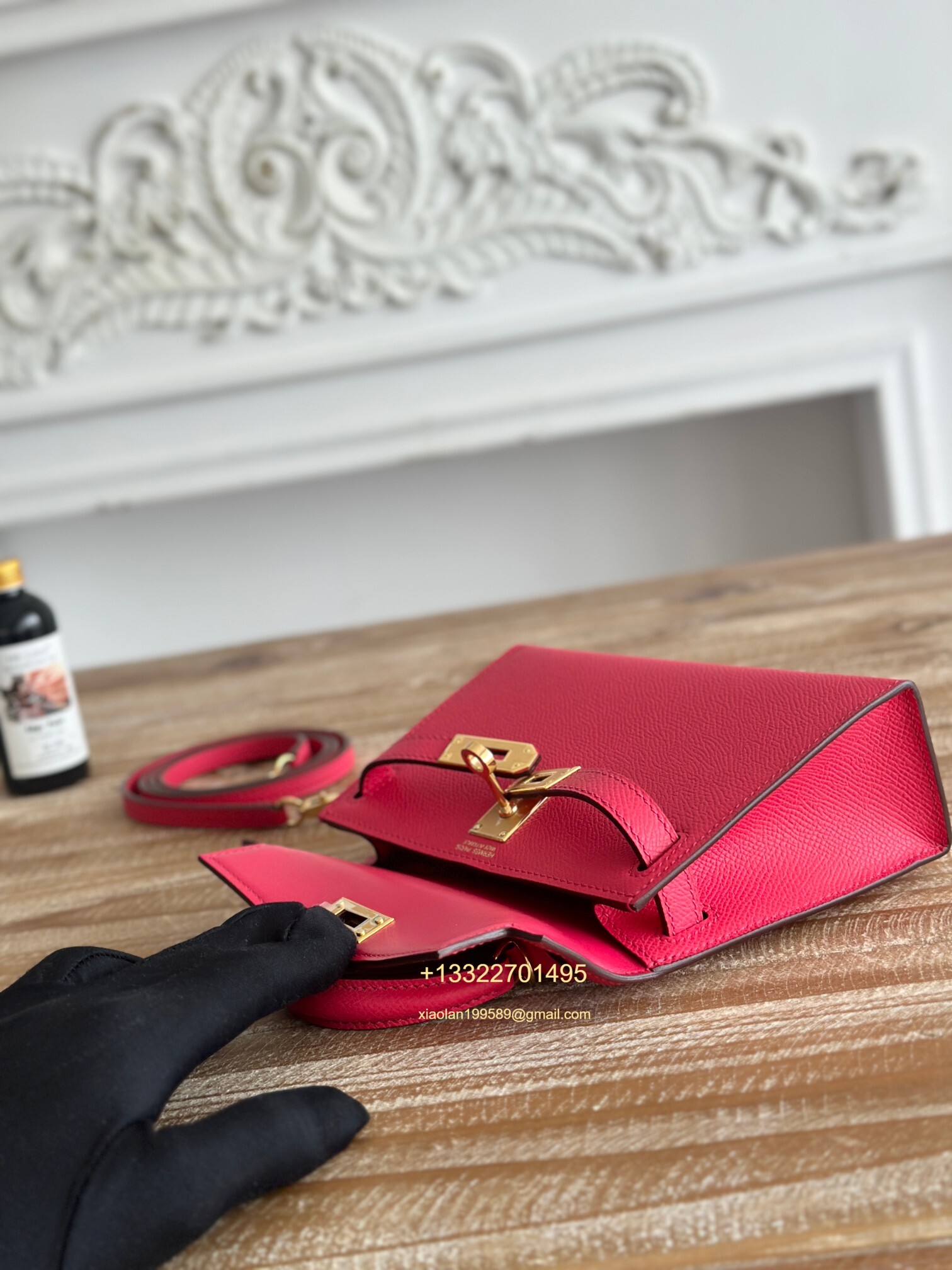 Hermès Epsom Leather Mini Kelly II in Hot Pink Purely Handcrafted with Waxed Thread Stitching, High-End Customization