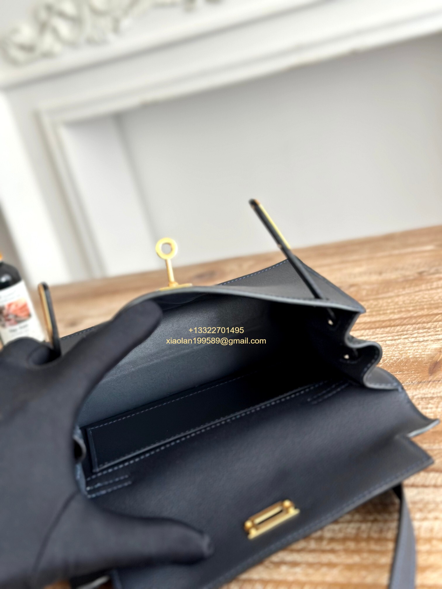 Hermès Swift Kelly Danse Bag in Black, Fully Handmade High-end Customization.