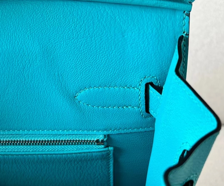 Hermes Birkin Sellier Bag 7F Bleu Paon Epsom Leather