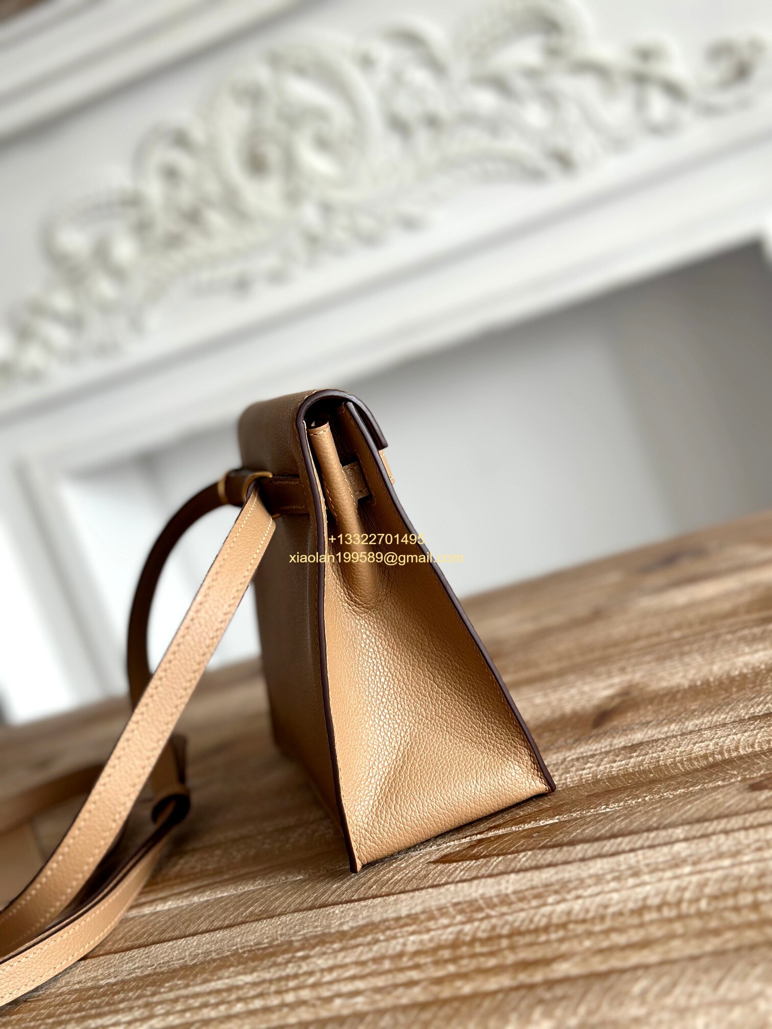 Hermès Swift Kelly Danse Bag in Weimaraner Grey, Fully Handmade High-end Customization.