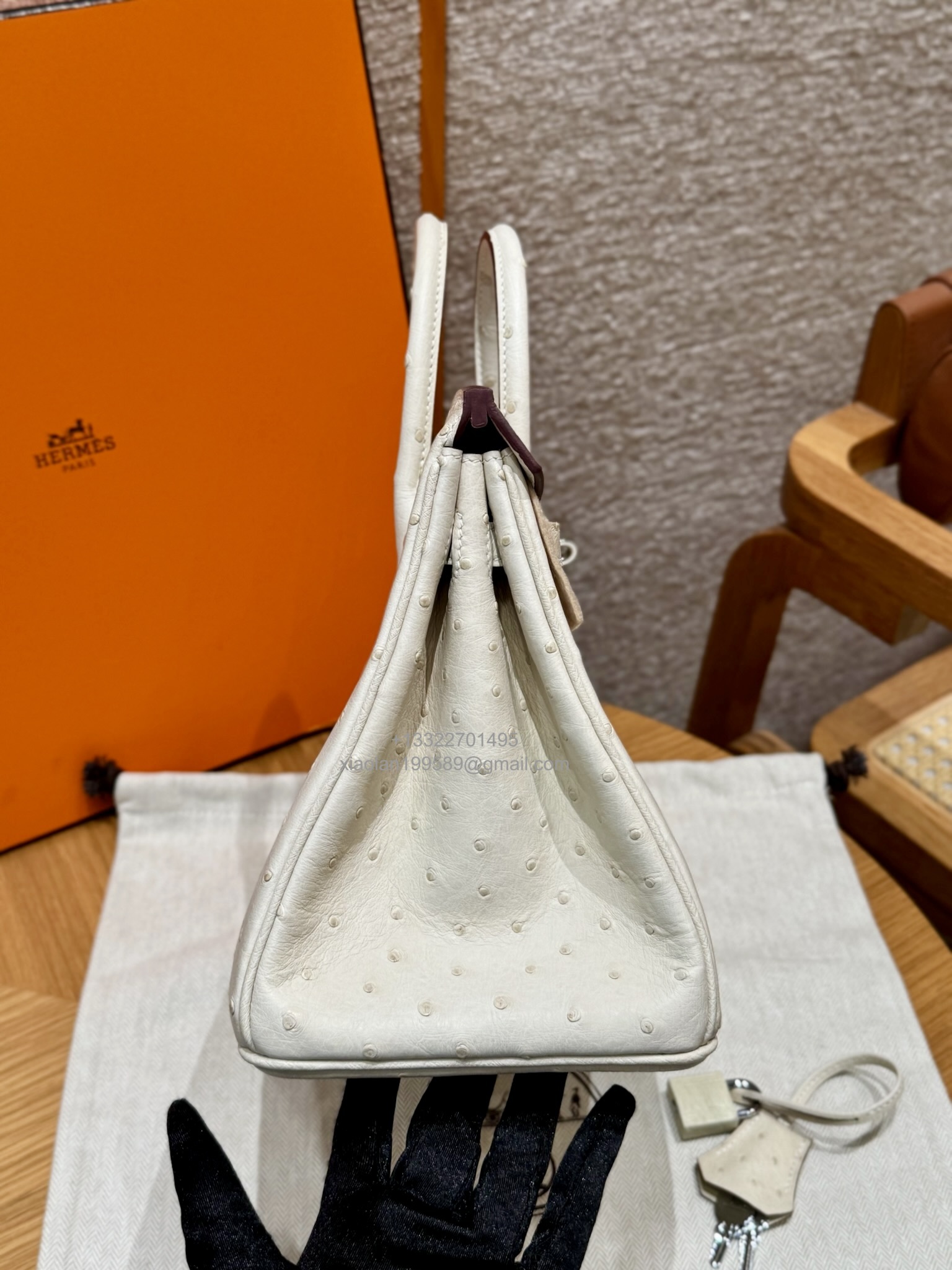 Birkin 25/30/35cm South African KK Ostrich Leather, Premium Fully Handcrafted Exclusive Custom –i2/nata