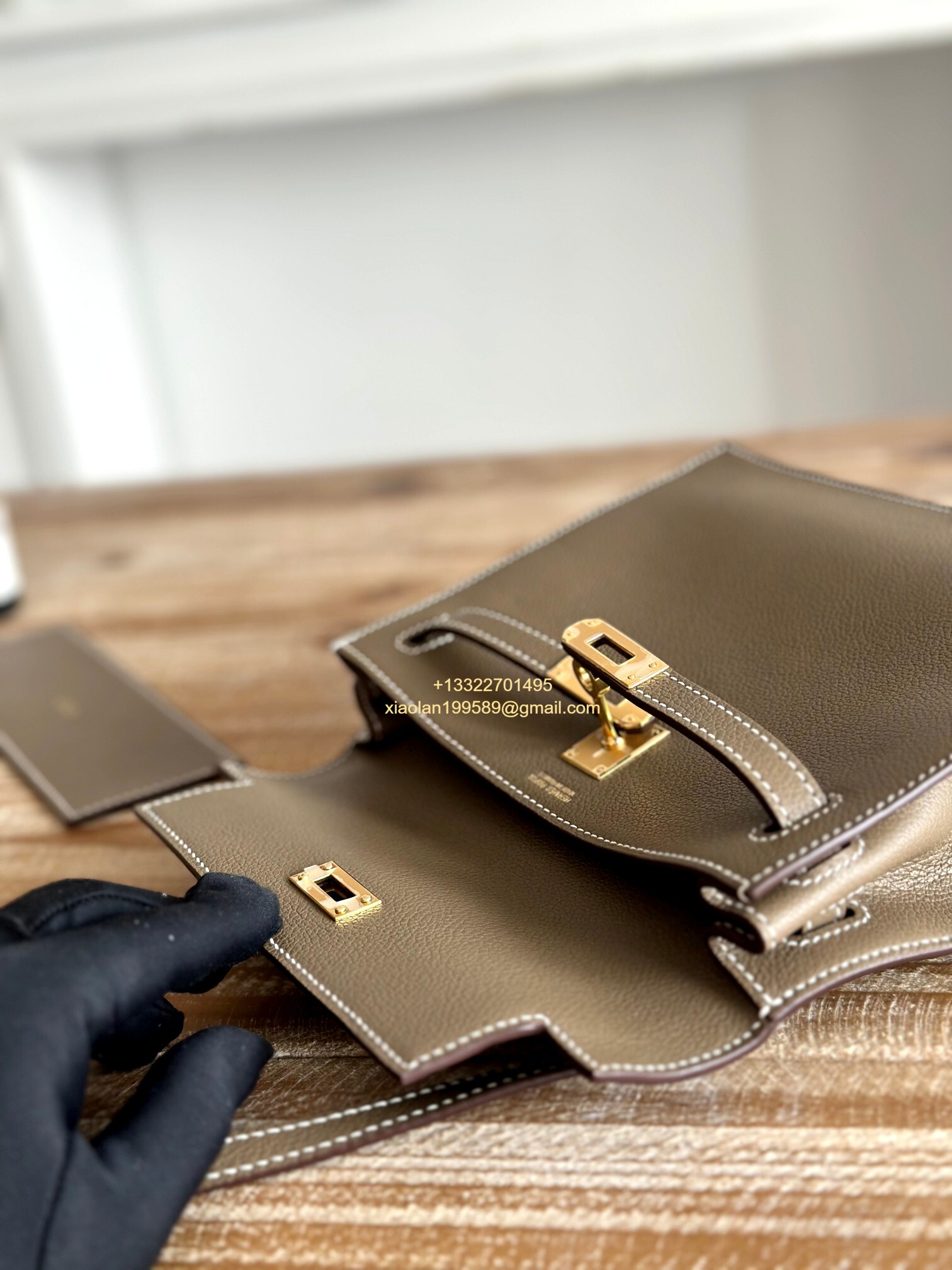 Hermès Swift Kelly Danse Bag in Elephant Grey, Fully Handmade High-end Customization.