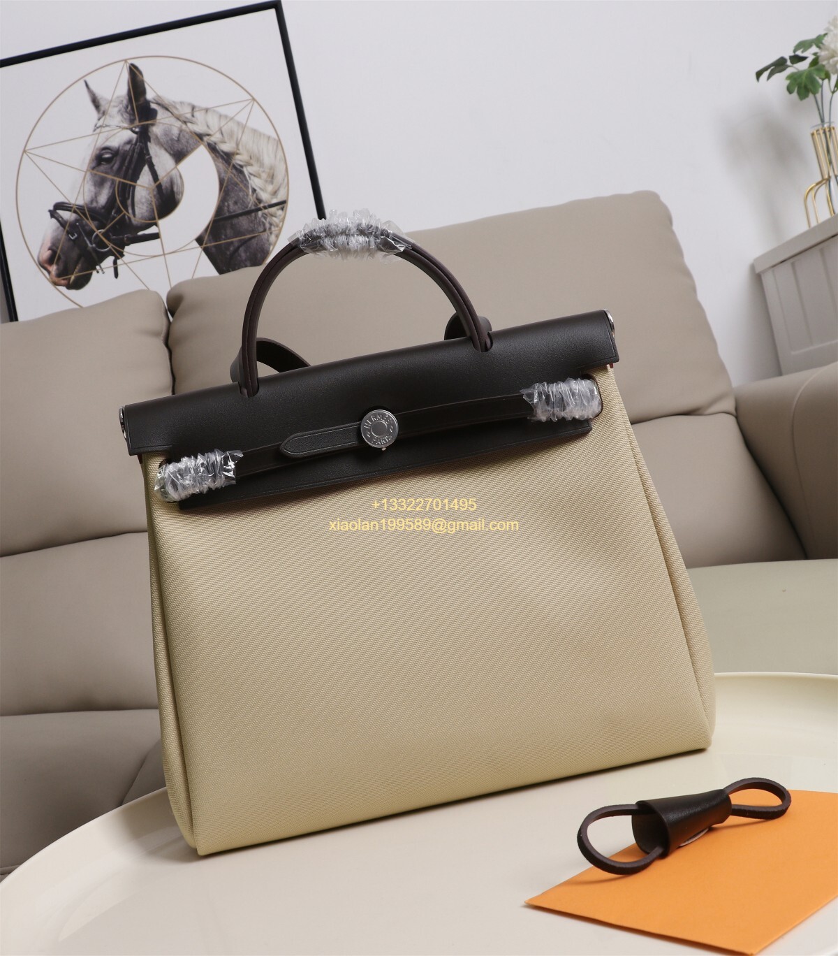 Hermès Herbag Zip 31 Bag, Original Custom Stainless Steel Hardware, French Factory Leather, Imported Double-layer High-dimensional Waterproof Canvas Material.