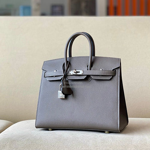 Hermès Birkin 25/30/35cm, handcrafted with imported French Epsom leather – Gris Tin