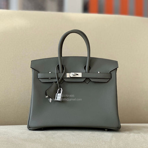 Hermès Birkin 25/30/35cm, handcrafted with imported French SWIFT leather – Cloudy Grey