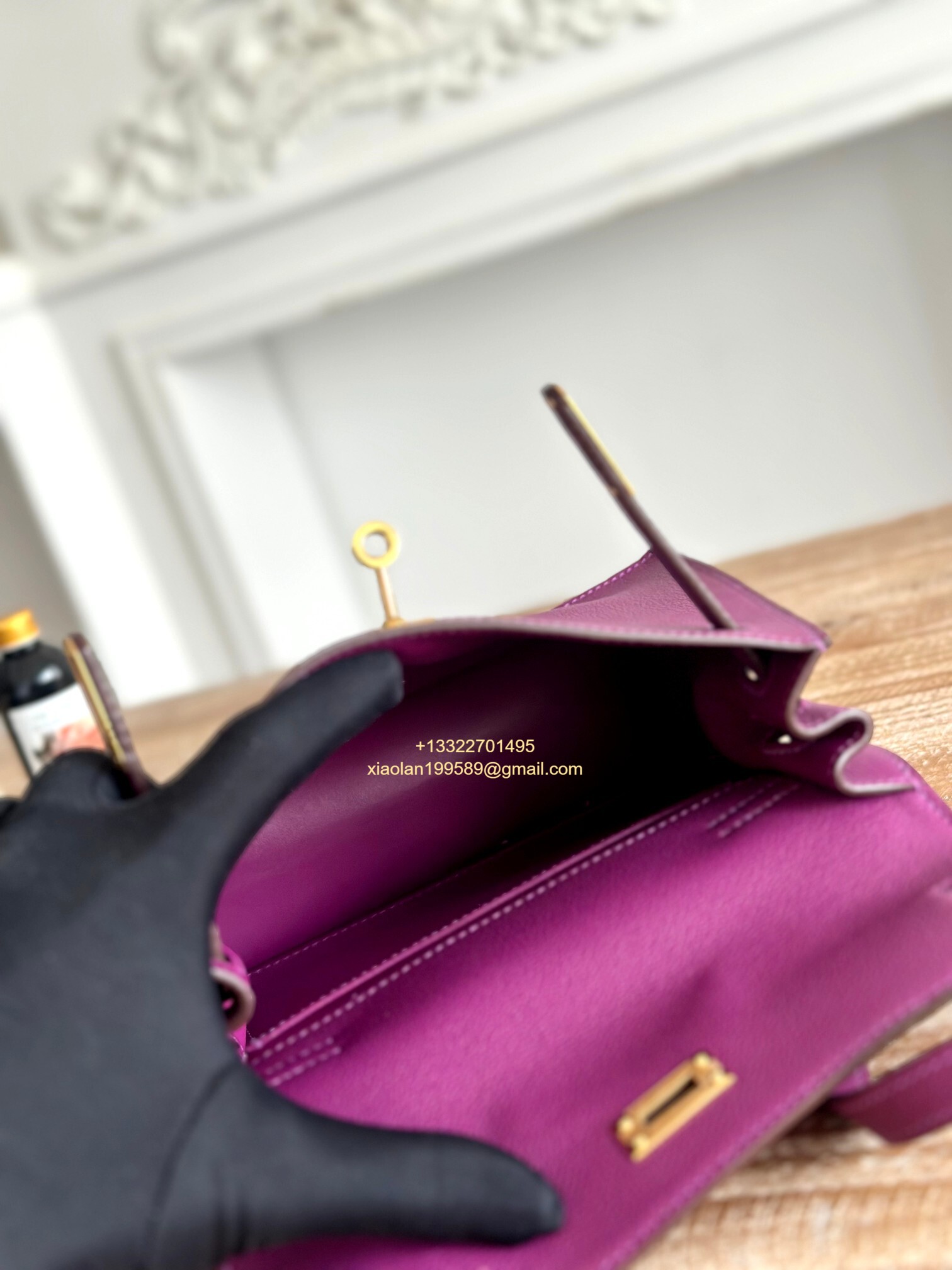 Hermès Swift Kelly Danse Bag in Aster Purple, Fully Handmade High-end Customization.