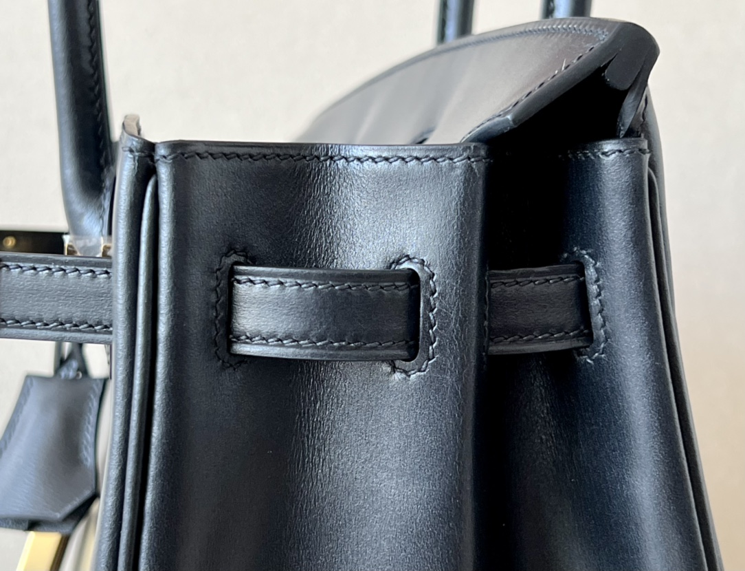 Hermes Birkin Black Box Leather