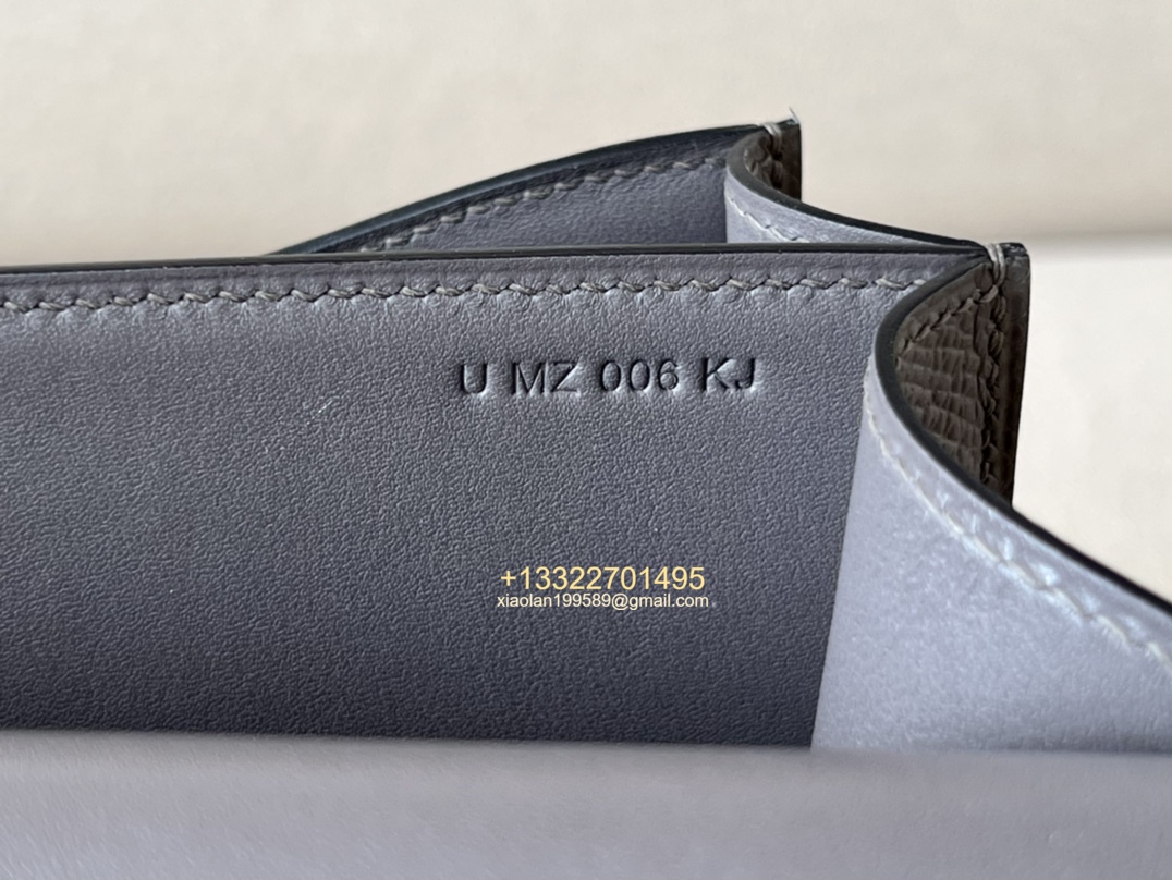 Hermès Constance 18/24 in Etoupe Grey Epsom leather, purely handcrafted, high-end customization edition.