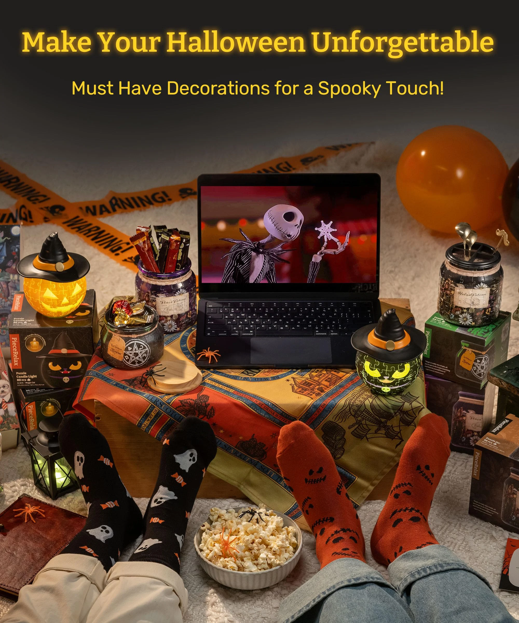 3D Halloween Puzzle Candle Light