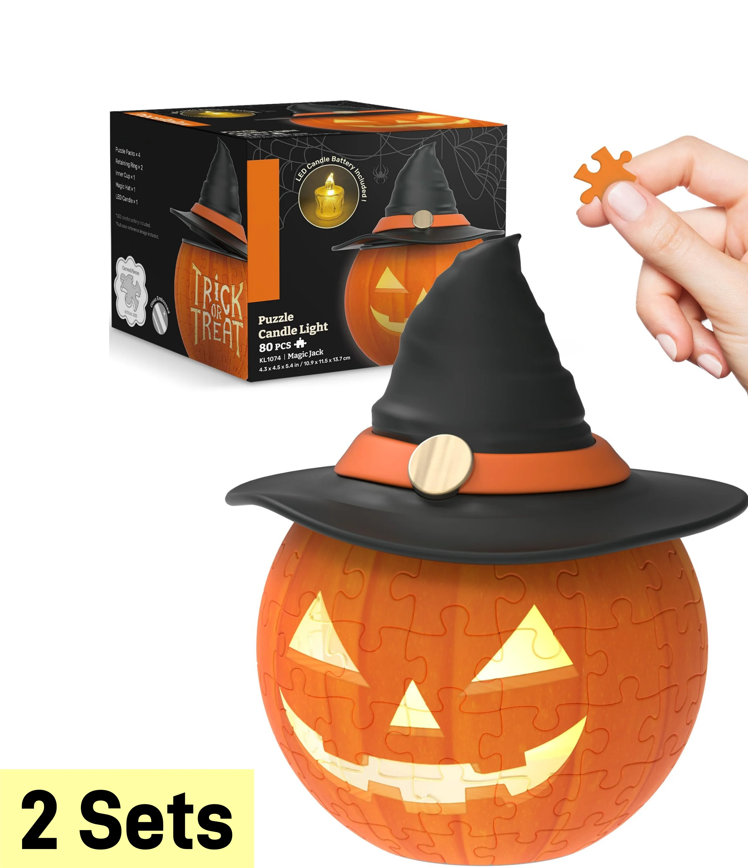 3D Halloween Puzzle Candle Light