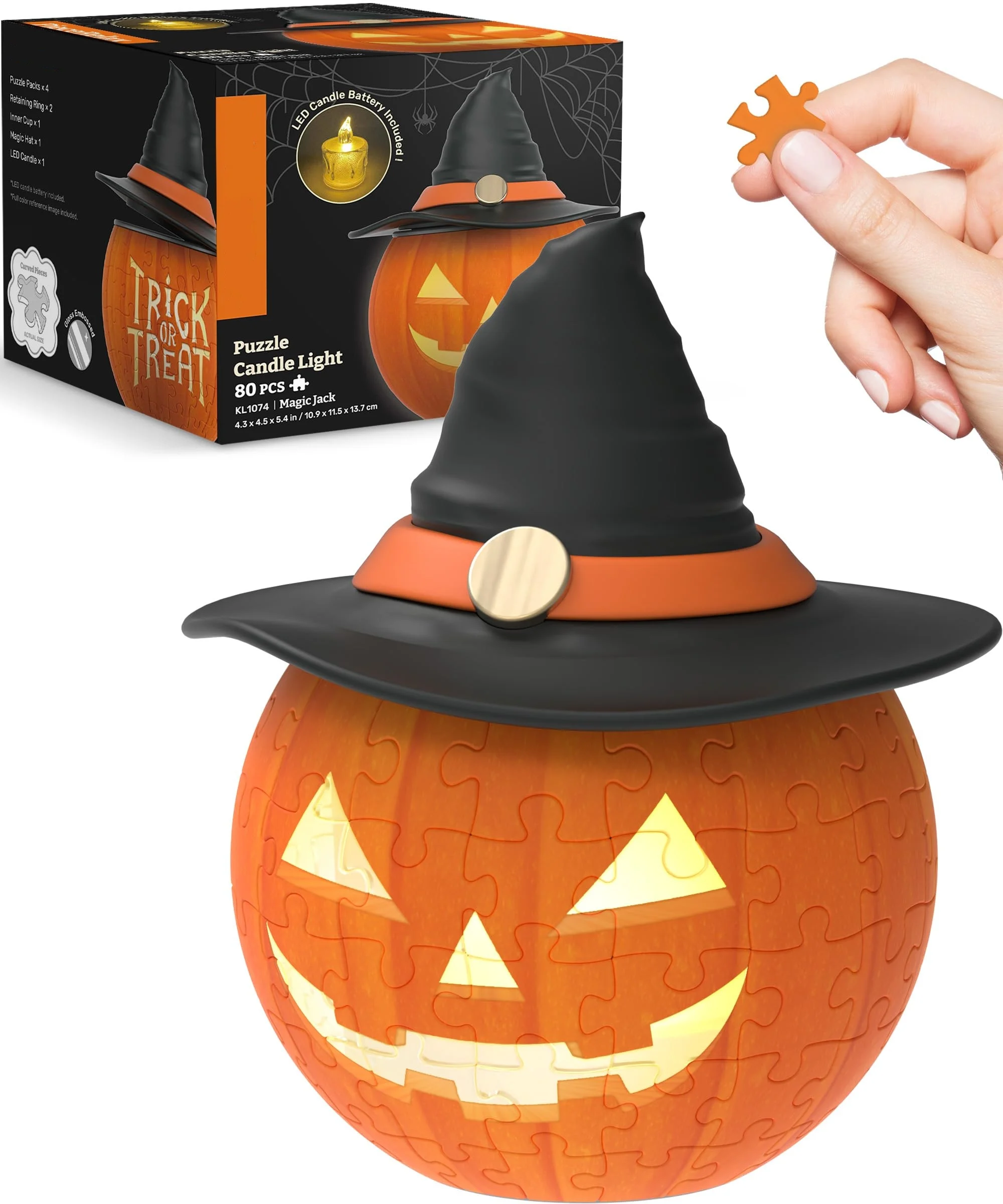 3D Halloween Puzzle Candle Light