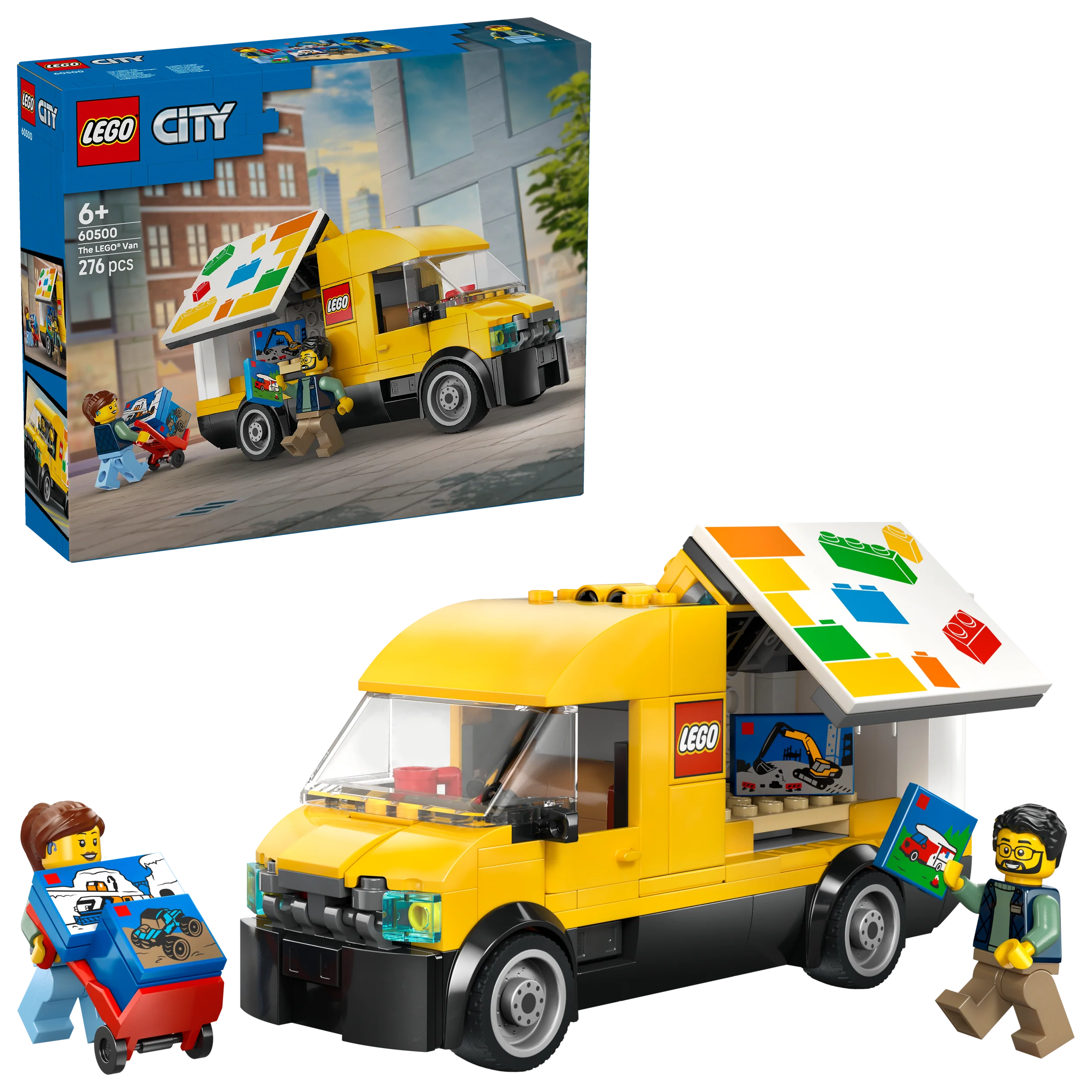 LEGO® City: De LEGO Bestelwagen - Bouw- en Speelset voor Autofans Vanaf 6 Jaar - Met 2 Minifiguren - 60500
