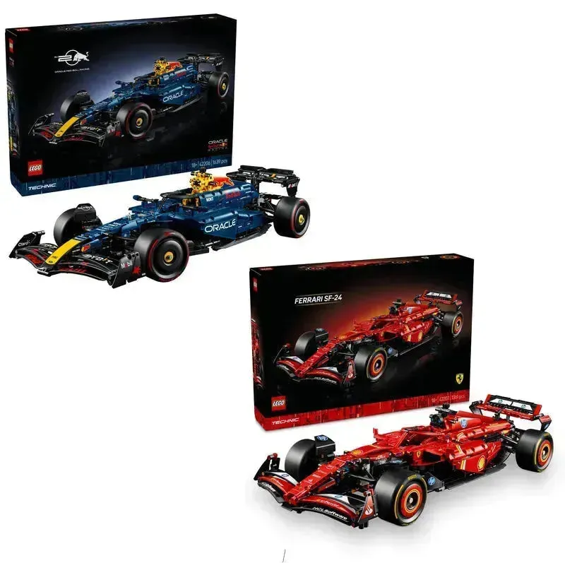 LEGO Technic F1 auto's 2025: RedBull en Ferrari