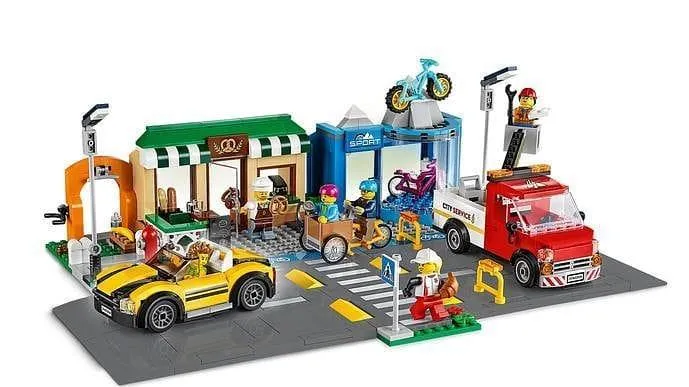 LEGO Winkelstraat met bakkerij, fietsenwinkel en park 60306 City Ville