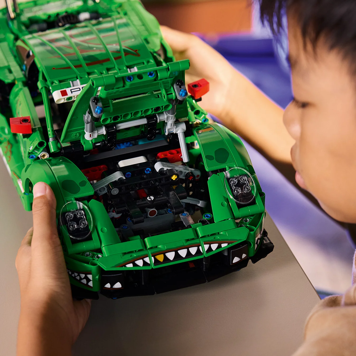 Technic Porsche 911 GT3 R REXY AO Racing Auto Bouwpakket met speelgoed voor Kinderen 42224 thumbnail 3