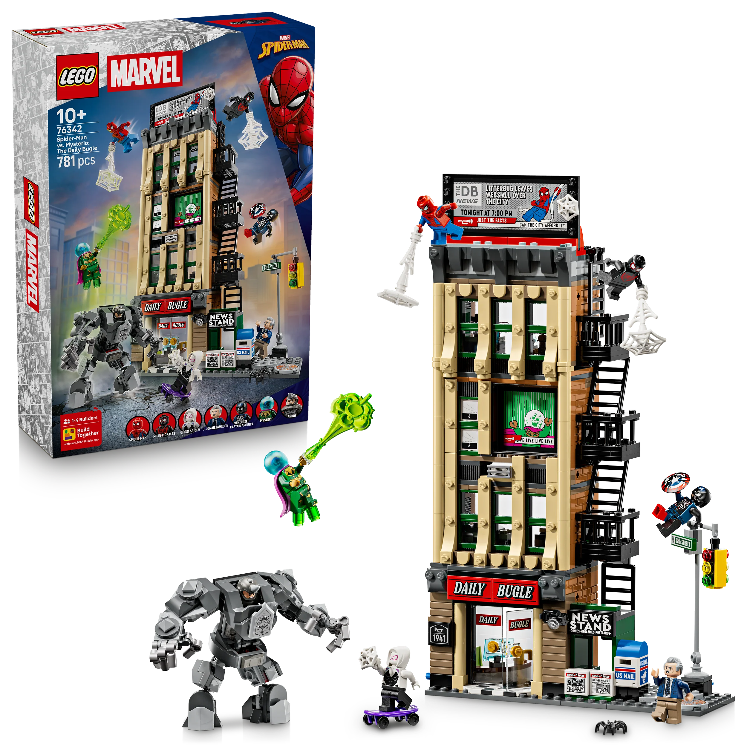 LEGO Marvel Spider-Man vs. Mysterio: de Daily Bugle Superhelden Bouwpakket voor Kinderen 76342