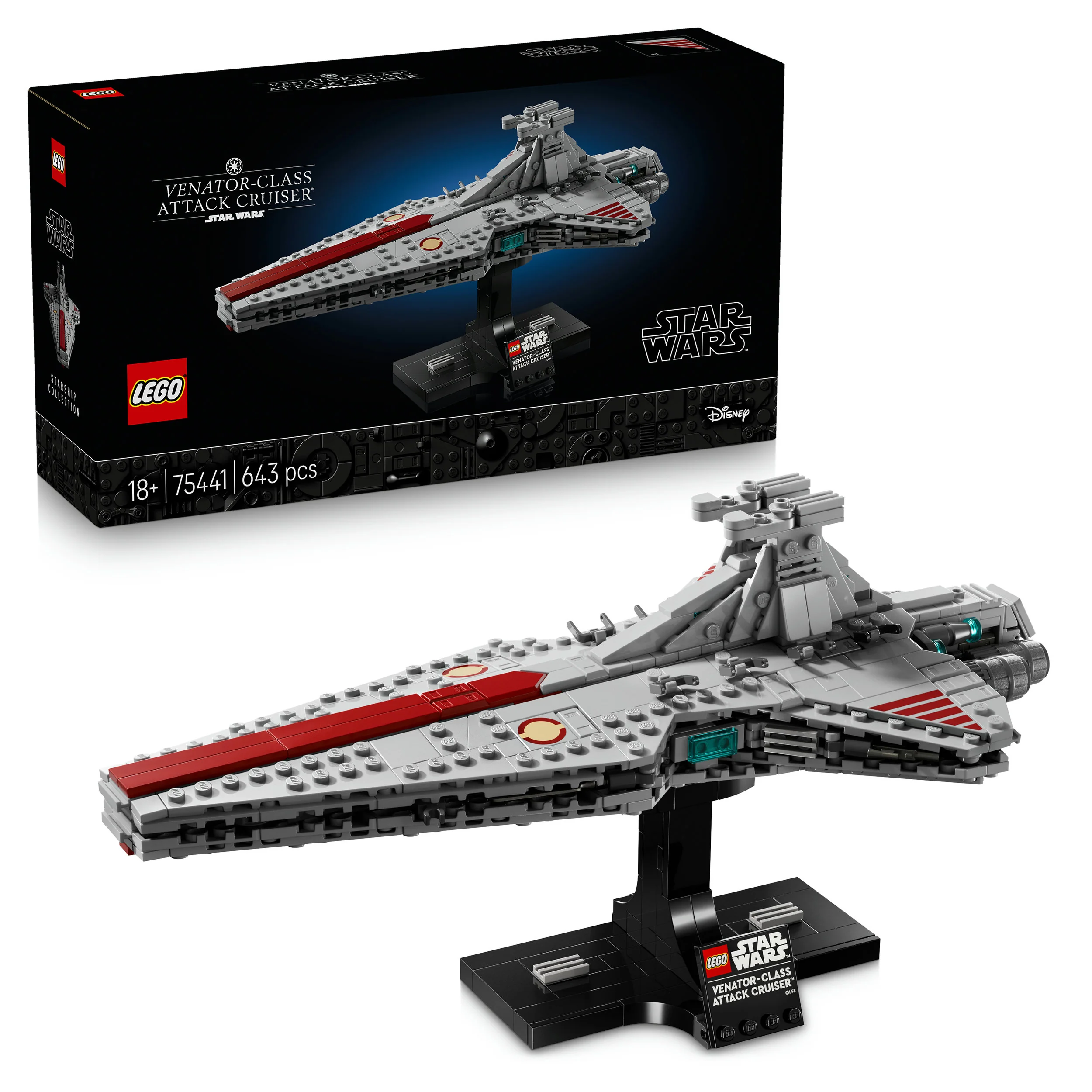 LEGO Star Wars Venator-Class Attack Cruiser Bouwpakket voor Volwassenen en Decoratie 75441
