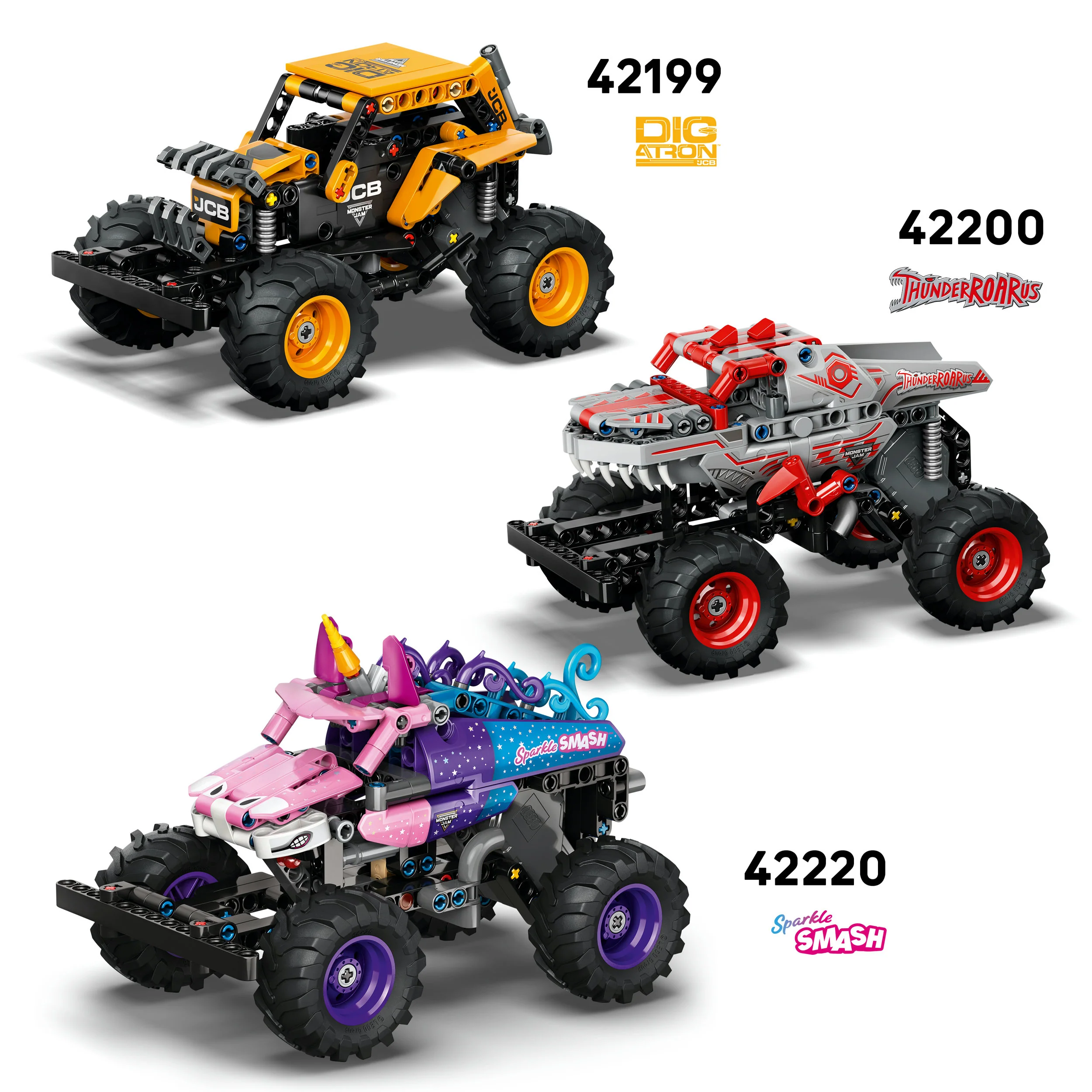 LEGO® Technic Monster Jam™ Grave Digger™ Vuur en IJs - Pull-Back Speelgoedtruck - 42219
