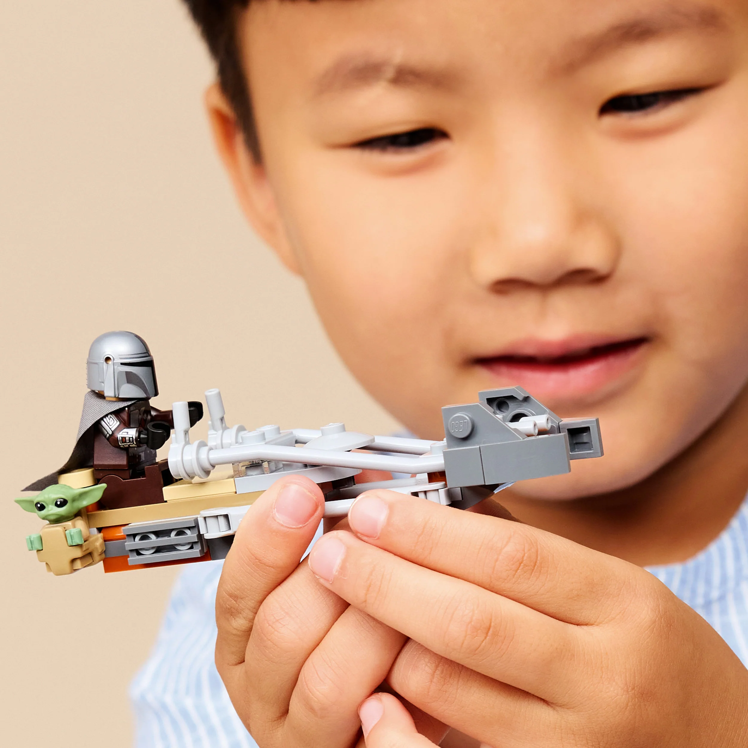 LEGO Star Wars De Mandalorian en Grogu's Speederbike Bouwpakket voor Kinderen 75436