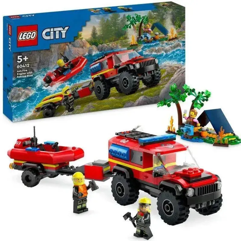 LEGO Brandweerwagen met reddingsboot 60412 City