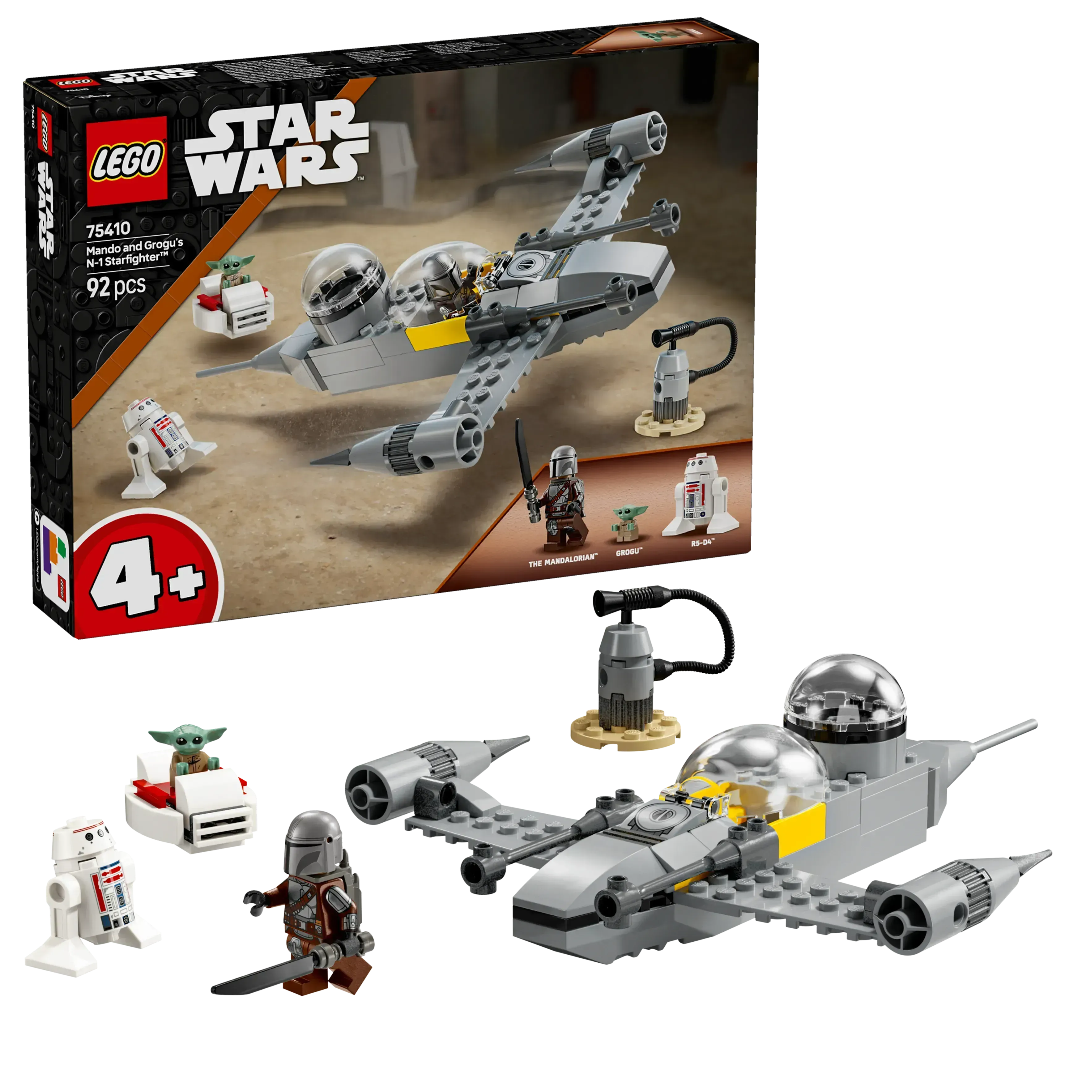 LEGO Mando en Grogu's N-1 Starfighter 75410 StarWars
