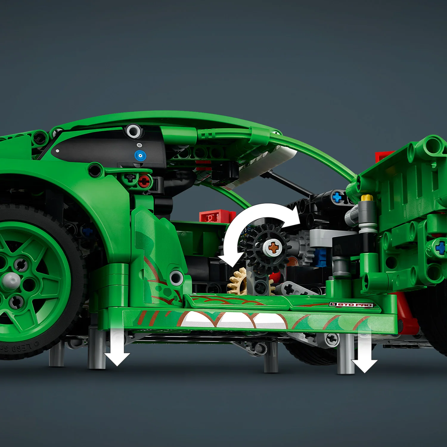 Technic Porsche 911 GT3 R REXY AO Racing Auto Bouwpakket met speelgoed voor Kinderen 42224 thumbnail 4
